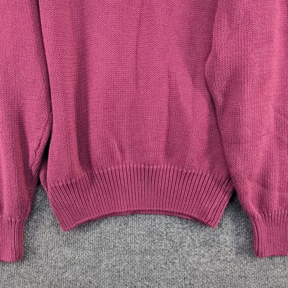 Eddie Bauer Men's Sweater Purple Small Long Sleeve Crew Neck Cotton Vintage - Picture 7 of 11